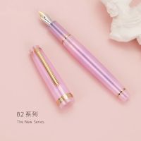 Jinhao 82ปากกาหมึกซึมปากกาหมุนอครีลิคโปร่งใสอุปกรณ์การเรียนสำนักงานธุรกิจเขียนปากกาหมึกหรูหรา