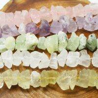 42pcs Raw Smoky Rose Quartzz Crystal Beads Rough Punched Natural Stone Centre Drilled Hole Nugget Bead BTB763 01