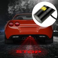 FORAUTO Car LED Projection Light Warning Laser Tail Logo Projector Auto Brake Parking Lamp STOP KEEP SPACE Sign Car-styling