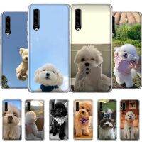 Philander SHOP ผ้านวม Bichon เคสสำหรับหัวเหว่ยโทรศัพท์สำหรับสัตว์เลี้ยงสุดน่ารัก,P20 P30 P40 P10 Pro Mate 40 30 20 10 Pro Lite ฝาครอบนุ่มทำจาก TPU