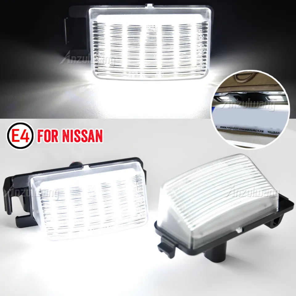 2 peças luzes de placa de matrícula de LED para Nissan 350Z 370Z GT-R Versa  Cube Leaf