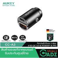 AUKEY CC-A3 CAR CHARGER USB-C PD 30W (ที่ชาร์จไฟในรถ 1 USB-C (PD/PPS) + 1 USB-A