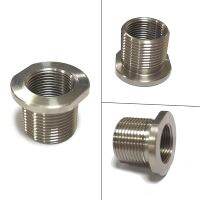 ◘ 1 Pc Muzzle Car Oil Fuel Filter Threaded Adapter Suppressor Stainless Steel Titanium Tube Barrel 1/2-28 ID to 5/8-24-OD