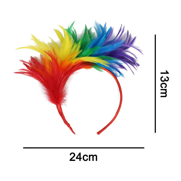 ที่คาดผมขนนกสีรุ้ง-ที่คาดผม-ขนนก-สีรุ้ง-ทึ่คาดผมสีรุ้ง-ที่คาดผมขนนก-หลากสี-pride-lgbt-lgbtq-lgbtqa-rainbow-feather-hairband-headband