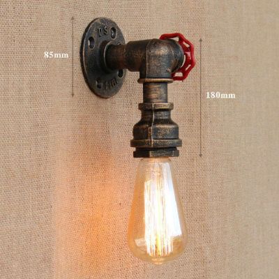 Retro Industrial Wall Lamp Vintage iron rust Water Lamps E27 Loft Light Plated Indoor Lighting Home bedroom restaurant Deco