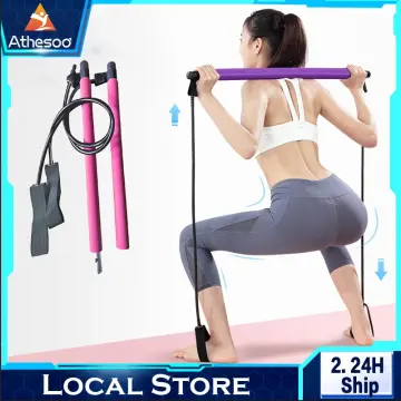 Shop Athesoo Gym Pilates Stick Pilates Bar Stick Kit Yoga Wall Pulley  Exercise Hip Buttock Home Workout Equipment Legs Fitness Resistance Bands  Trainer Pull Rods Rope Portable Home Gym Pilates Gym Set