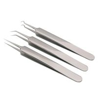 【cw】 3pcs Tweezer Set Elbow Acne Needle Zits Tools !