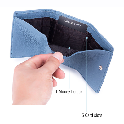 Holder Purses Cowhide Coin Card Mini Money Pocket Portable Small Lady Wallets Leather New Women