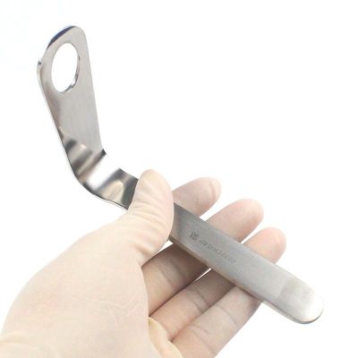 Stainless Steel Tongue Depressor Childrens Examination Instruments Right-Angle Curved Medical Tongue Depressor