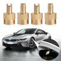 8pcs Copper Metal Slotted Head Valve Stem Caps with Core Remover Tool for Schrader Valves Car Motorcycle