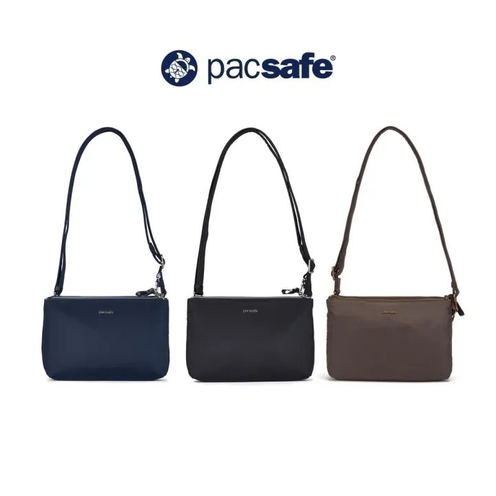 Pacsafe STYLESAFE DOUBLE ZIP CROSSBODY BAG ANTITHEFT กระเป๋าสะพายข้าง