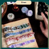 EILEEN 100Pcs/Roll ตกแต่ง สมุดภาพ สติ๊กเกอร์ เทป Washi เทปกาว ing ดอกเห็ดผีเสื้อ