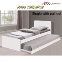 Furniture Art Single Bed Frame Katil Single Single Bed Katil Single Pull Out Bed Frame Single Pull Out Bed 床架