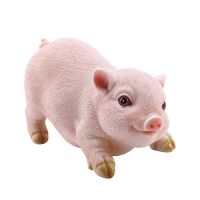 Funny Toy Pig Model Home Decoration Pink Simulation Pig Resin Figure Children Toys