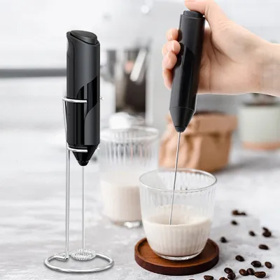 New Electric Milk Frother Handheld Egg Beater Milk Coffee Mixer Foamer Maker Kitchen Whisk Tool Stainless Steel Mini Stirrer