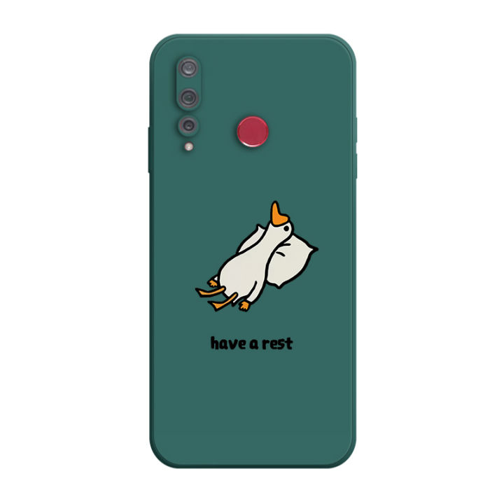 เคส-huawei-nova-4-case-เคสการ์ตูนน่ารักเป็ดเคสซิลิโคนเหลว-flocking-ฝาครอบโทรศัพท์ป้องกัน-เคสโทรศัพท์