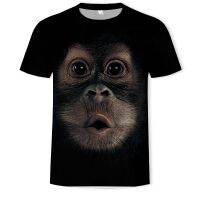 Summer Fashion Mens T-shirt Animal Ape Monkey 3D Printed Casual T-shirt Mens Hip-hop Street Mens Clothing T-shirt for Men