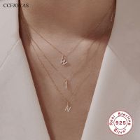 【cc】✐✉♝  CCFJOYAS Matching 925 Sterling Plated 18K Gold 26 Letters Necklace combination Jewelry