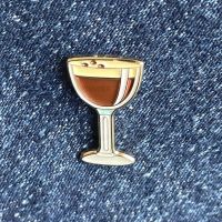 LV Italian Martini Espresso Cocktail Brooch--alloy material (imported from the United States)