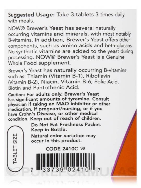 now-foods-brewers-yeast-10-grain-650-mg-200-tablets-เสริมอาหาร-บริวเวอร์-ยีสต์-มีวิตามินและแร่ธาตุ