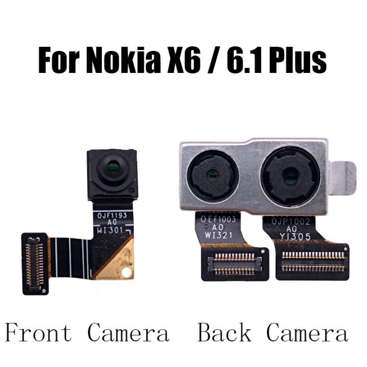 กล้องด้านหลังกล้องหลักมองหลังกล้องขนาดใหญ่และกล้องหน้าสำหรับ Nokia X6/6.1บวก/TA1099