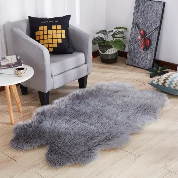 Fluffy Floor Mat Fluffy Faux Fur Area Rug Decorative Gradient Floor Mat For  Bedroom Living Room Dining Room (light Grey, 80120cm)