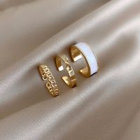 【YF】■◎  3pcs/set Enamel Round Metal Sets Twist Adjustable Rings for Wedding Jewelry