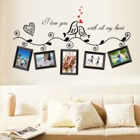 Birds Wall Stickers Photo Frame for Living Room Bedroom TV Background Wall Decoration Wallpapers Self Adhesive PVC Poster Decals