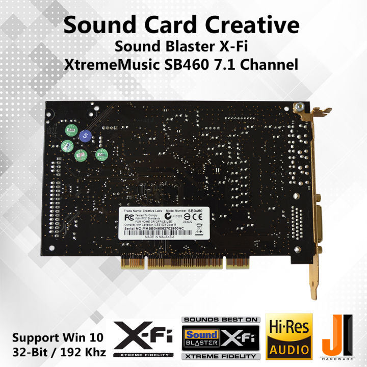 sound-card-creative-sound-blaster-x-fi-xtrememusic-sb0460-7-1-channel-pci-มือสอง