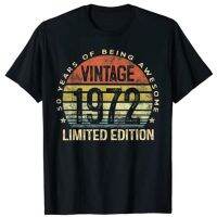 50 Year Old Gifts Vintage 1972 Limited Edition 50Th Birthday Tshirt For