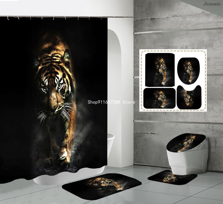 cw-print-shower-curtains-tiger-curtain-set-anti-slip-soft-toilet-lid-cover-rugs