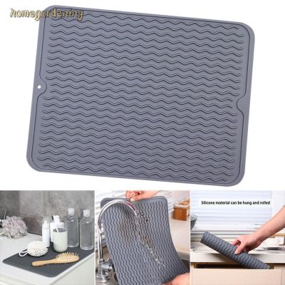 30x40cm Foldable Drying Heat Insulation Rubber Dishes Table Anti Slip Dishes Mat
