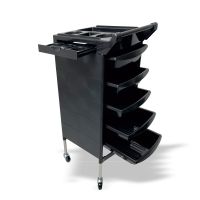 【CC】♤♘  Barbershop Trolley Cart Large Capacity Hairdressing with Wheels Splint Curling Iron Barber Suitcase