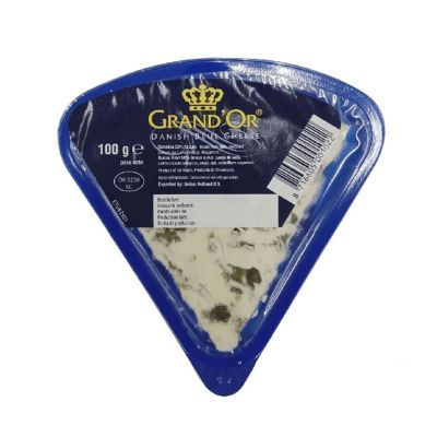 🎀นำเข้าจากต่างประเทศ🎀 แกรนด์ ออร์ เดนิช บลูชีส 100 กรัม - Grandor Danish Blue Cheese 50+ Portion 100g♦