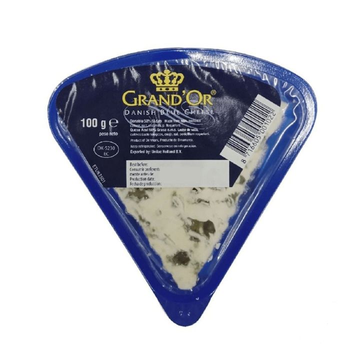 นำเข้าจากต่างประเทศ-แกรนด์-ออร์-เดนิช-บลูชีส-100-กรัม-grandor-danish-blue-cheese-50-portion-100g