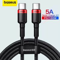 Baseus 100W USB C ถึง USB Type C สายเคเบิลสำหรับ Macbook Pro 4.0ชาร์จเร็วสำหรับ Mi 10สายชาร์จ