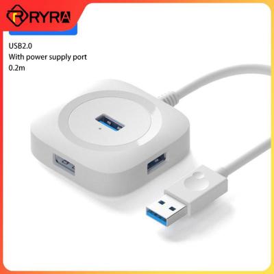 RYRA USB HUB 3.0 Docking Station With Power Supply USB Splitter Adapter Meerdere 3 HUB Expander 4 Poort HUB Voor PC Laptop USB Hubs