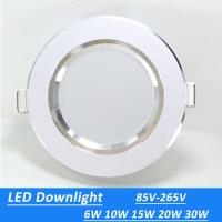 Led Downlights 6W 10W 15W 20W 30W 110V 220V LED Ceiling Downlight 2835 Lamps Led Ceiling Lamp Home Indoor Lighting Freeshipping  by Hs2023