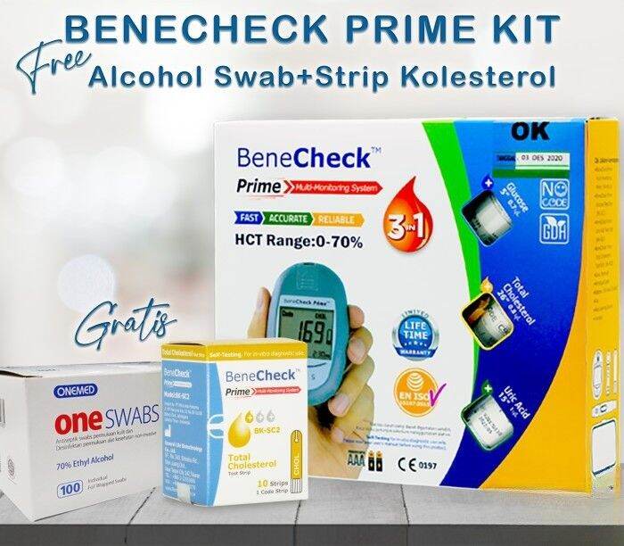 BeneCheck Prime KIT 3 In 1 ( Alat Screening Kesehatan ) FREE Strip ...