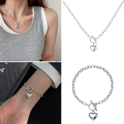 Hip Hop Style Heart Charm Girls Gift Personality Hearts Jewelry Love Necklace