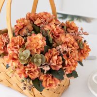 【hot】▪❃⊙  26Cm Cheap Artificial Flowers for Wedding Silk Vase Room Accessories Diy Wreath Scrapbook