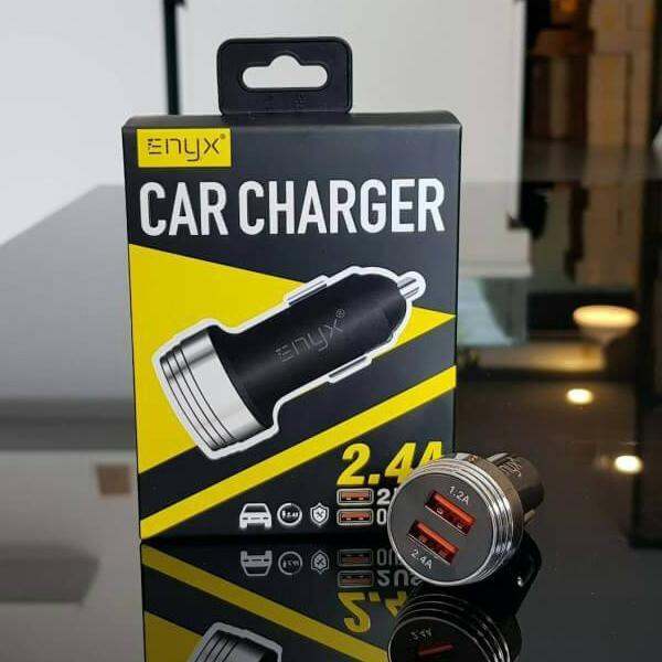 enyx-car-charger-24a-2-usb-มีระบบตัดไฟในตัวชาร์จไฟได้อย่างเสถียรและปลอดภัย-มีพอร์ทชาร์จเร็ว-24-a-ได้การรับรองมาตรฐานสากล-ส่งไว