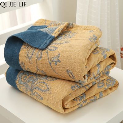 Summer Cooling Cotton Gauze Yarn Sofa Chair Cover Blanket Travel Breathable Nap Quilt Bedspread Baby Plaid Home Decor