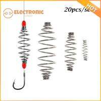 ELECTRONIC CIRCUIT 20pcs คุณภาพสูง การระเบิด SML ปลาคาร์พ รอกตกปลาคาร์พ เครื่องป้อนแบบลอยตัว ที่หนีบผม Combi Rigs กรงป้อนสปริงตกปลา