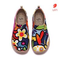 LllffG UIN ผู้หญิง Sepatu Slip On รองเท้าผ้าแคนวาสลำลองศิลปะสมัยใหม่2020ผู้หญิงที่จริงจัง