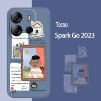 Tecno Spark Go 2023เคส Tecno Pop 7 PRO การ์ตูนน่ารักเด็กผู้ชายเด็กผู้หญิงแฟชั่นขอบตรงโทรศัพท์มือถือเคสโทรศัพท์นิ่ม