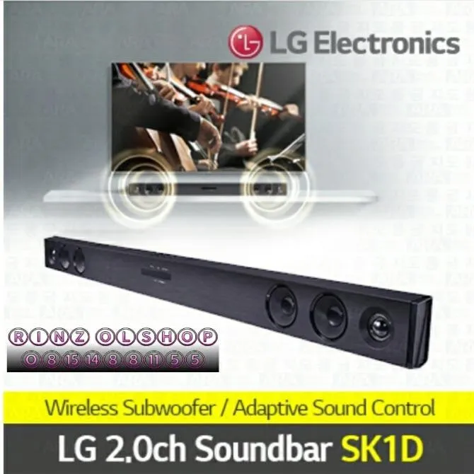 SOUNDBAR LG SK1D WITH BLUETOOTH 2.0 CH SPEAKER ALL IN 100 WATT | Lazada ...
