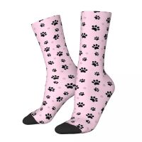 Winter Warm Hip-hop Unisex Pink Paw Socks Non-slip Basketball Socks Socks Tights