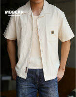 MBBCAR 2023เสื้อฮาวายสำหรับผู้ชาย,สไตล์ใหม่ล่าสุดสำหรับฤดูร้อนเสื้อเสื้อแขนสั้นมีปกกุบาสไตล์อเมริกันสำหรับผู้ใหญ่