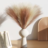 hotx【DT】 10/20Pcs Artificial Pampas GrassFluffy Faux for Vase Fake Flowers Boho Decor Indoor Decoration